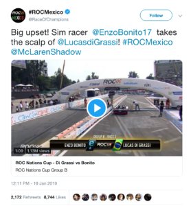 Race of Champions Mexico  tweet January 2019
