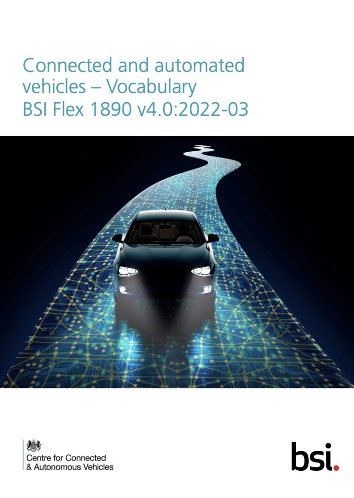 BSi's CAV vocabulary includes "self-driving"