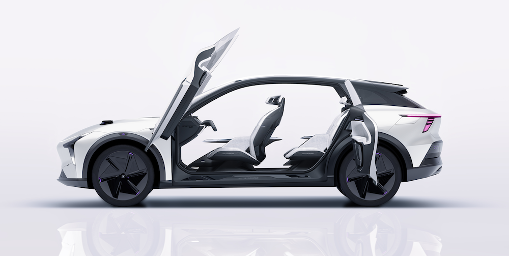 JIDU ROBO-01 self-driving concept car side view