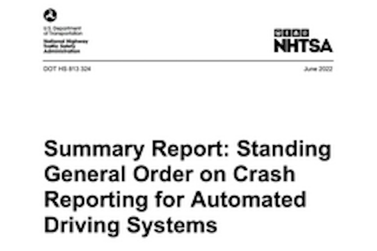 US National Highway Traffic Safety Administration publishes first monthly report into ADAS and ADS crashes