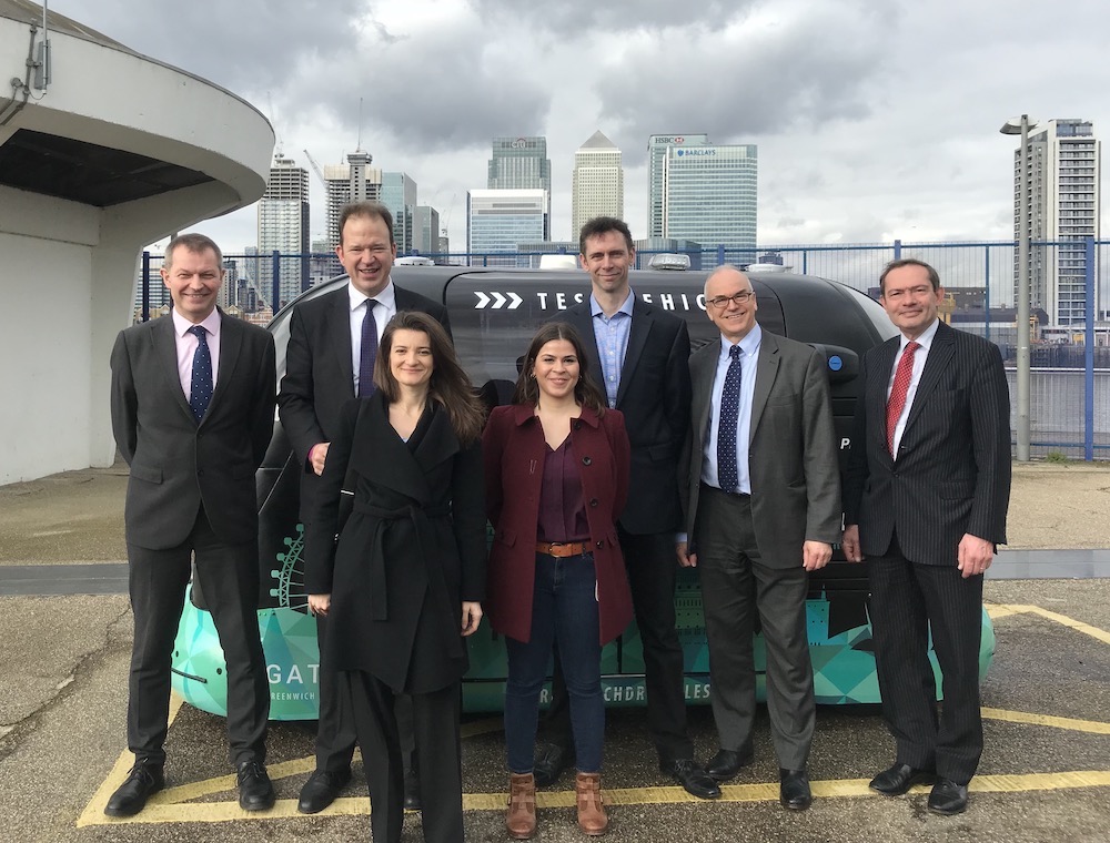 Westfield self-driving pod in Greenwich 2018
