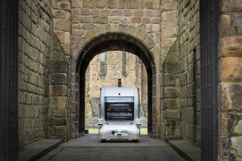  Aurrigo self-driving Auto-Pod at Alnwick Castle, June 2022 