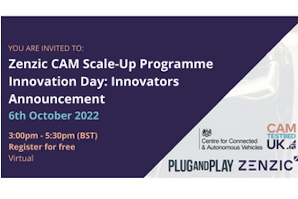 Backed for self-driving success: Zenzic CAM Scale-Up Winners 2022
