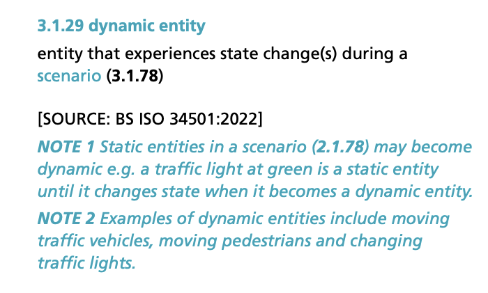 BSI CAM Vocabulary definition: Dynamic entity (2023)
