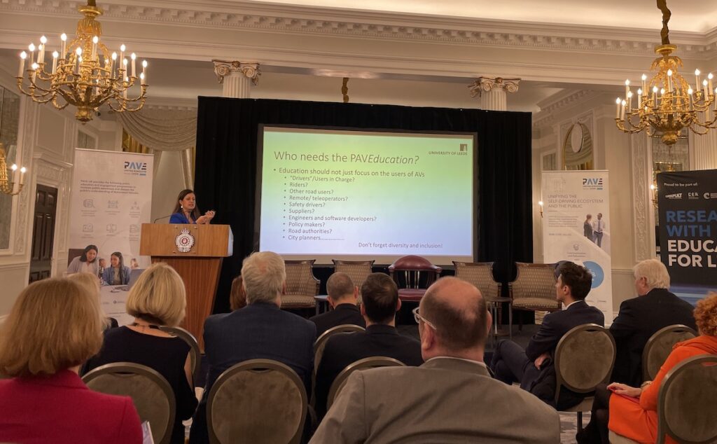 Self-driving expert Prof Natasha Merat at the launch of PAVE UK