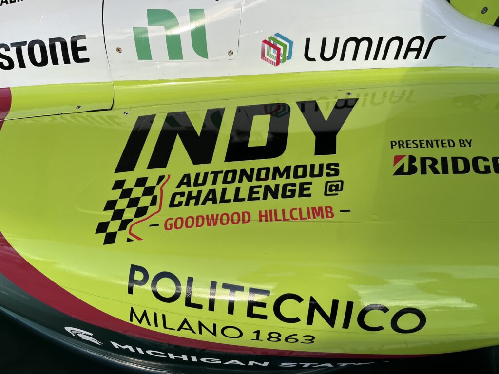 Self-driving on track - IAC PoliMOVE car at Festival of Speed 2024