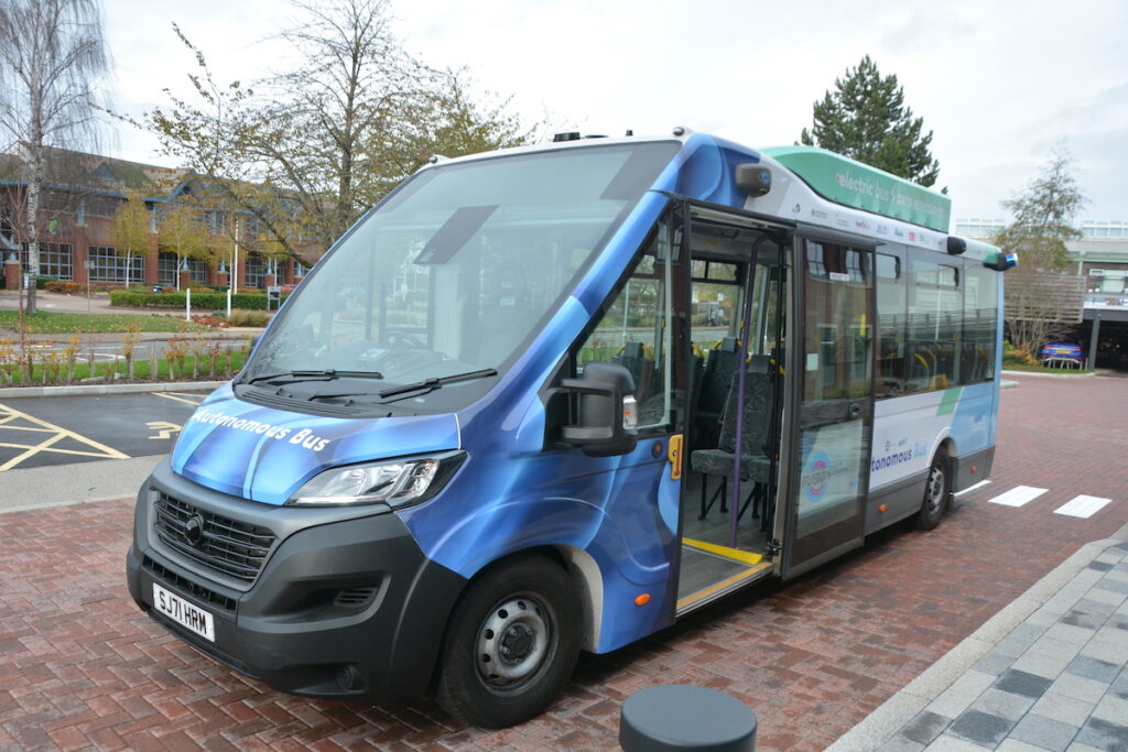 Self-driving bus stop - Mi-Link in Oxfordshire, 2023