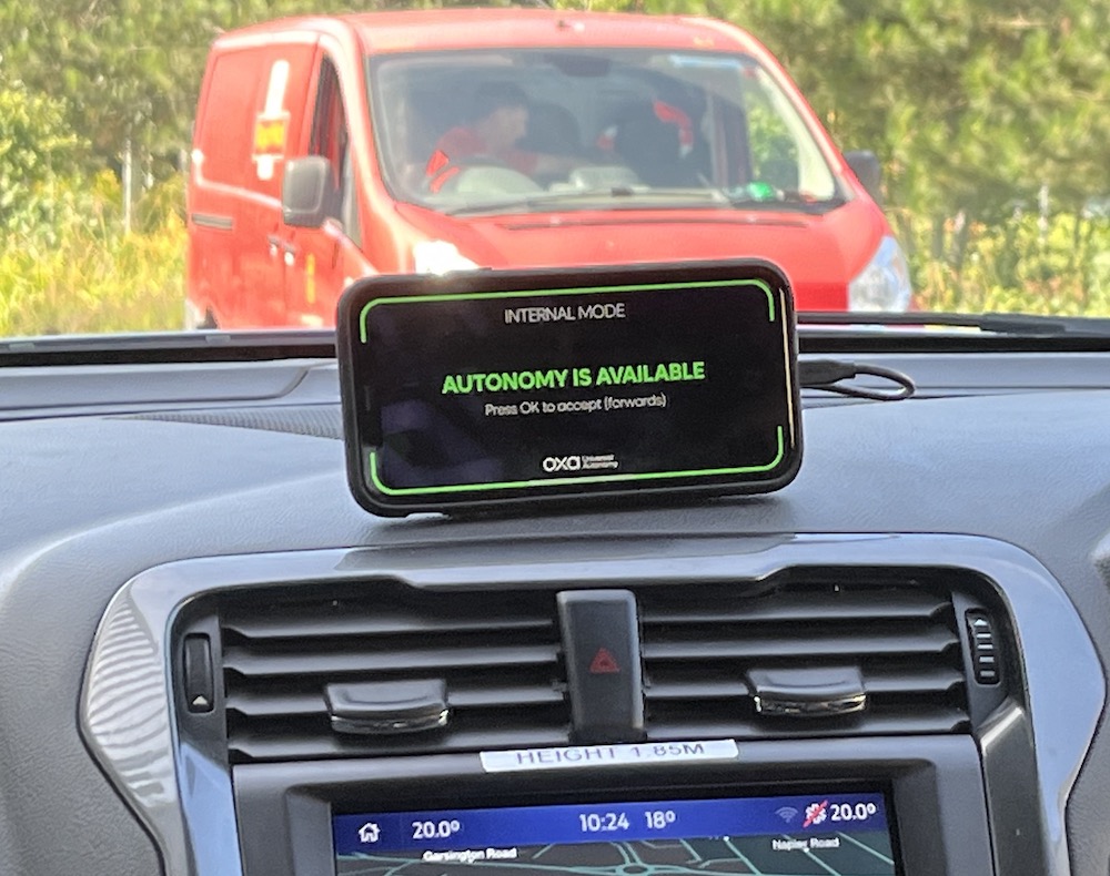 Oxa self-driving software - "Autonomy is available"