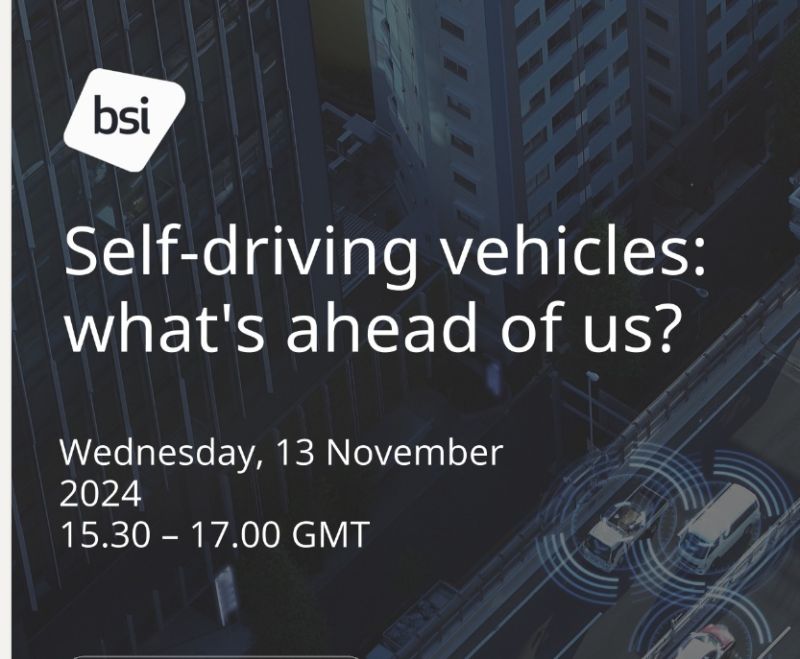 BSI webinar: Self-driving vehicles - what's ahead of us?