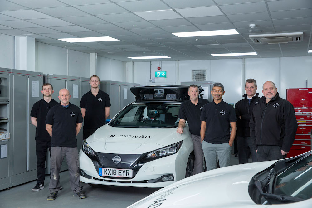 Self-driving experts: The Nissan evolvAD engineering team incl, 3rd from right, Nirav Shah