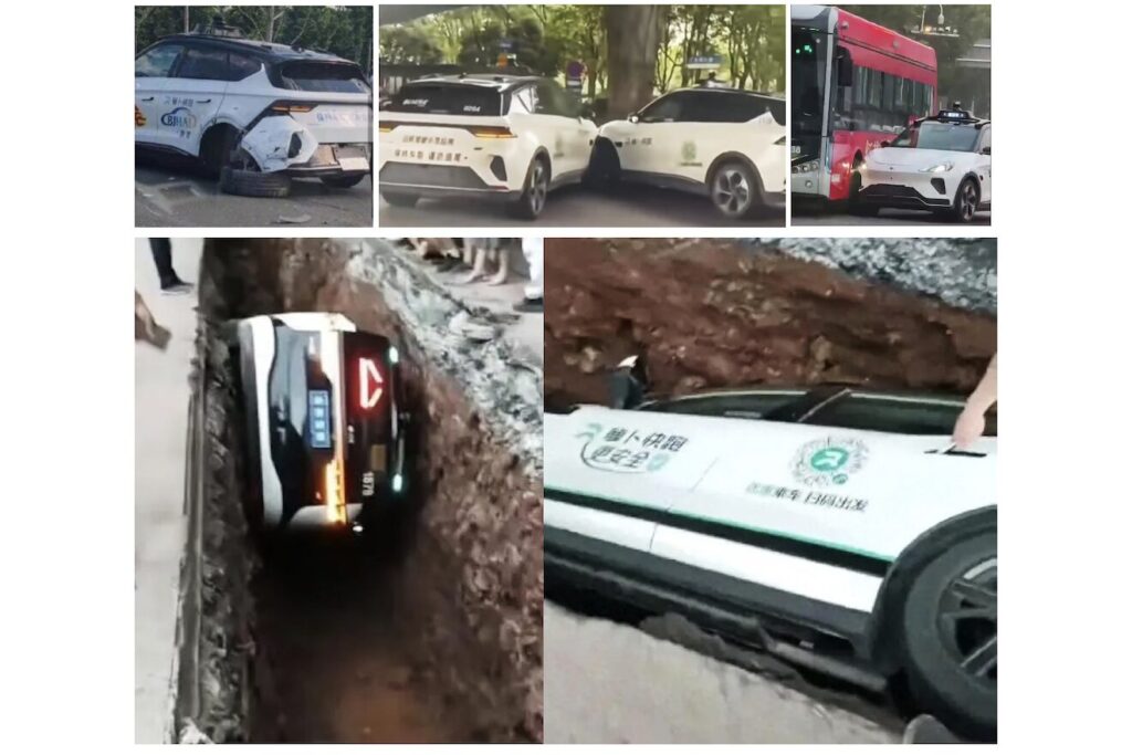 Evidence on robotaxis collected by Marek Vanzura from Chinese social media