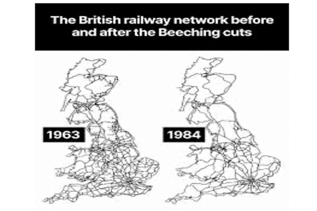 Beeching cuts map