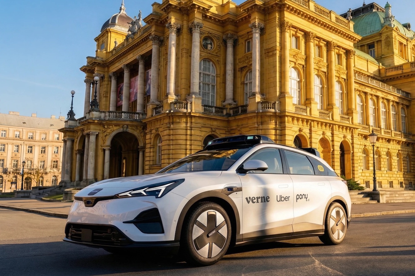 Verne robotaxi in Zagreb, April 2026