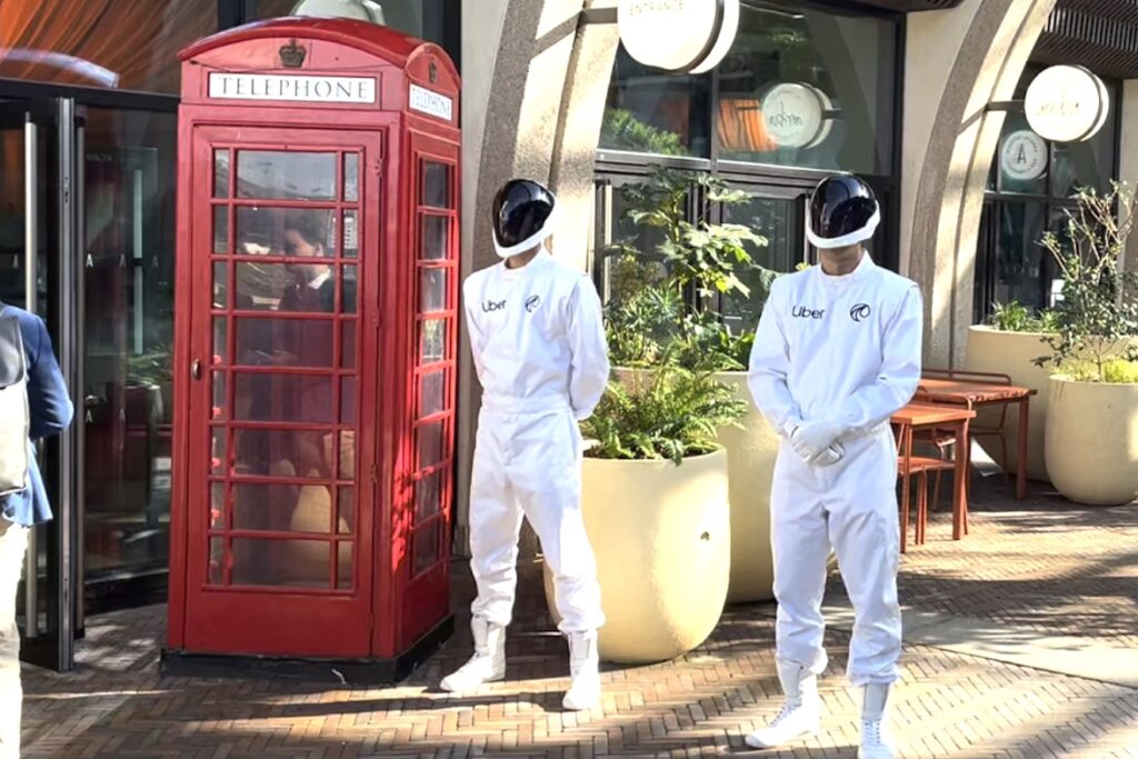 Uber red phone box