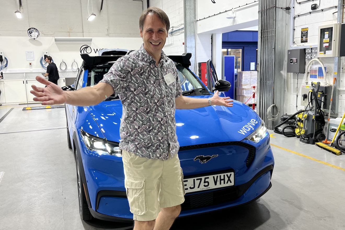 Cars Of The Future editor Neil Kennett at Wayve in London, August 2026