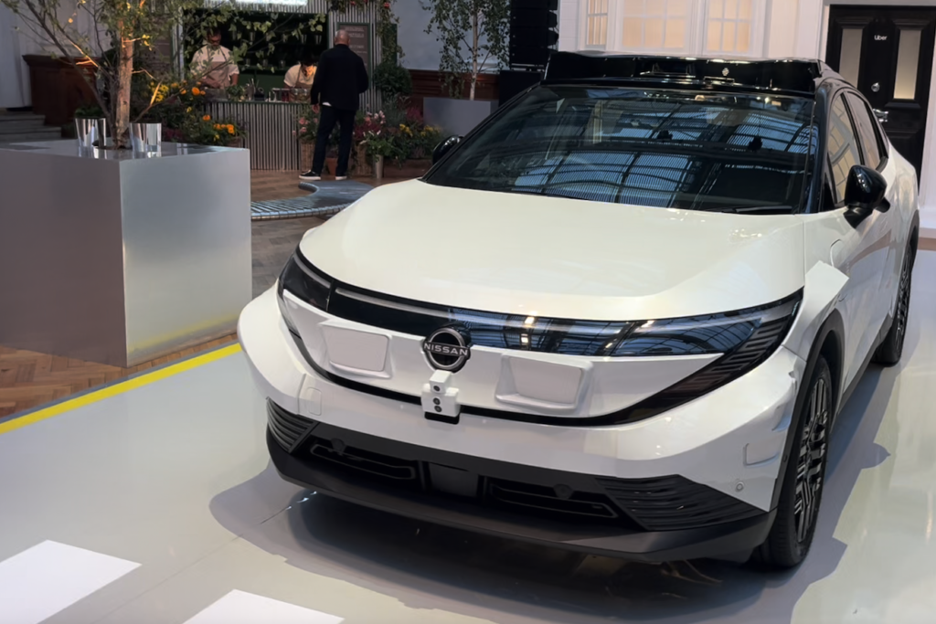 Nissan Leaf at Wayve and Uber event in London, Sep 2026